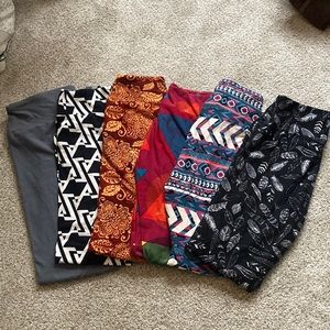 6 pairs Lularoe OS leggings bundle